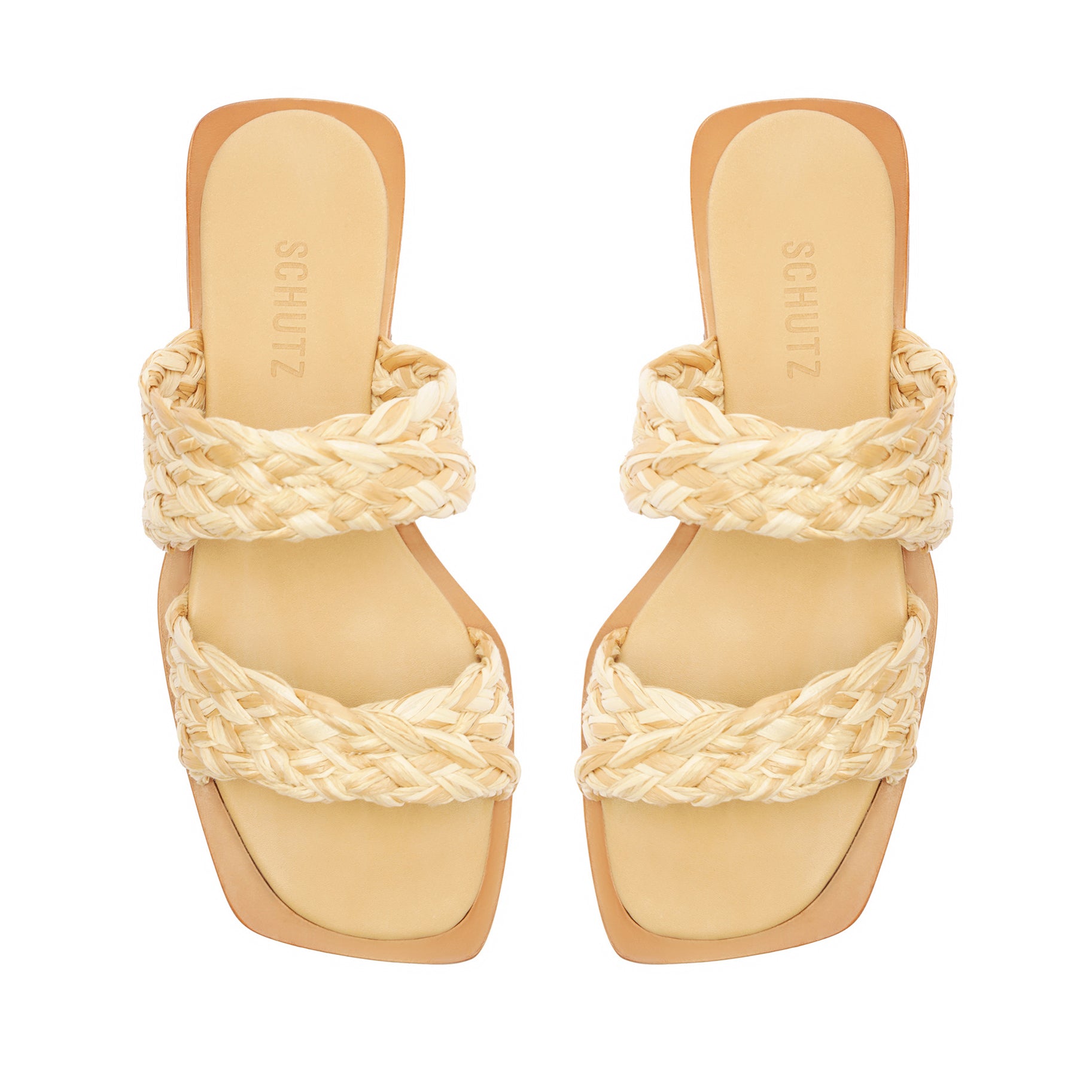 Amani Straw Flat Sandal Flats High Summer 24    - Schutz Shoes