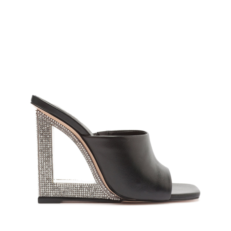 Filipa Mule Glam Sandals Winter 23 5 Black Nappa Leather - Schutz Shoes