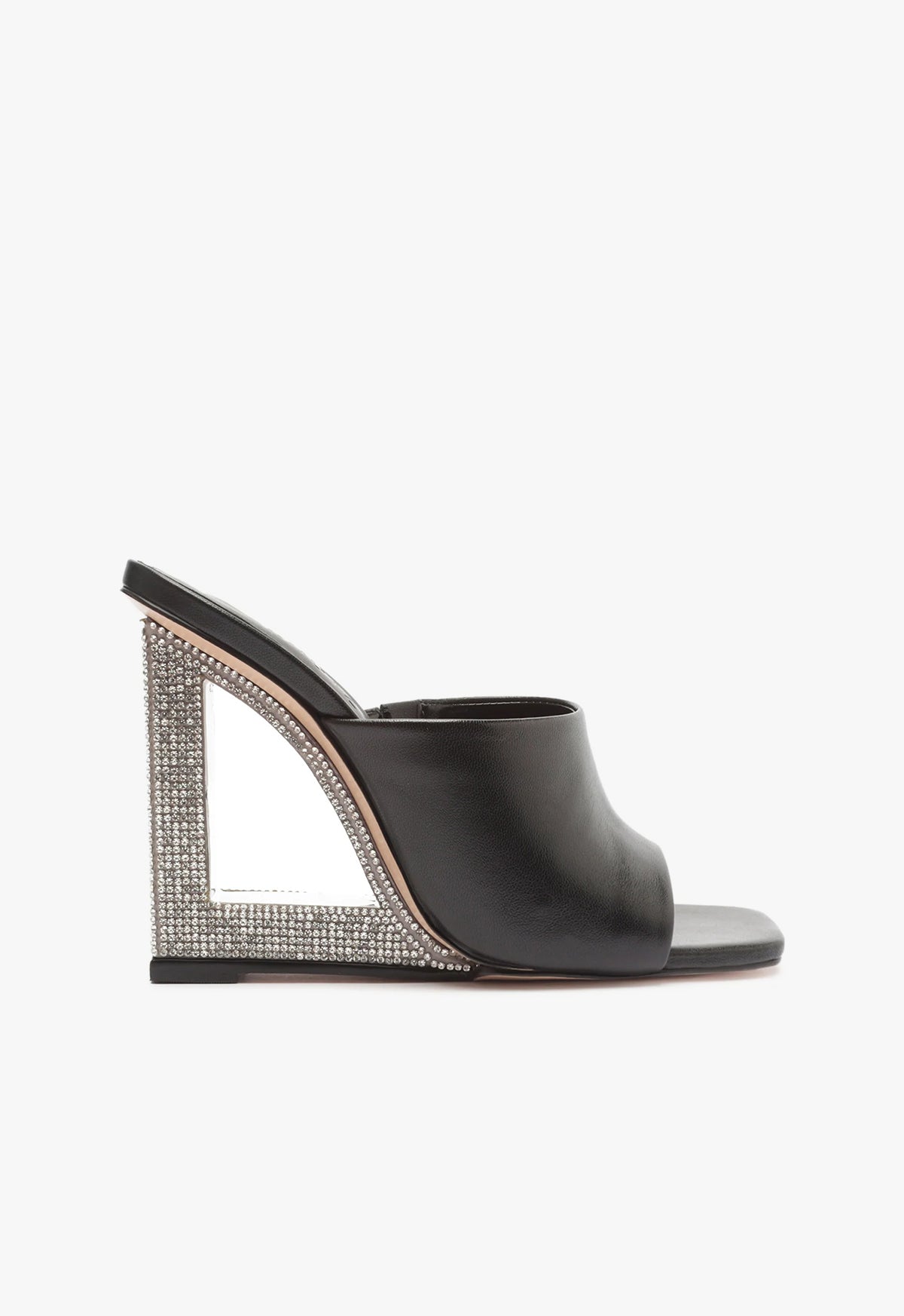 Filipa Mule Glam 5 Black Nappa Leather - Schutz Shoes