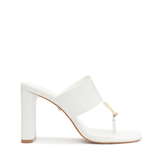 Salma Leather Sandal High Summer 24 5 White Atanado Leather - Schutz Shoes