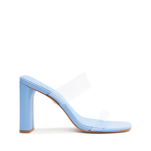 Ariella Tab Vinyl Sandal High Summer 24 5 Blue Vinyl - Schutz Shoes