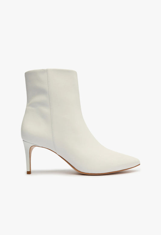 Magali Mid Leather Bootie Booties CO 5 White Leather - Schutz Shoes