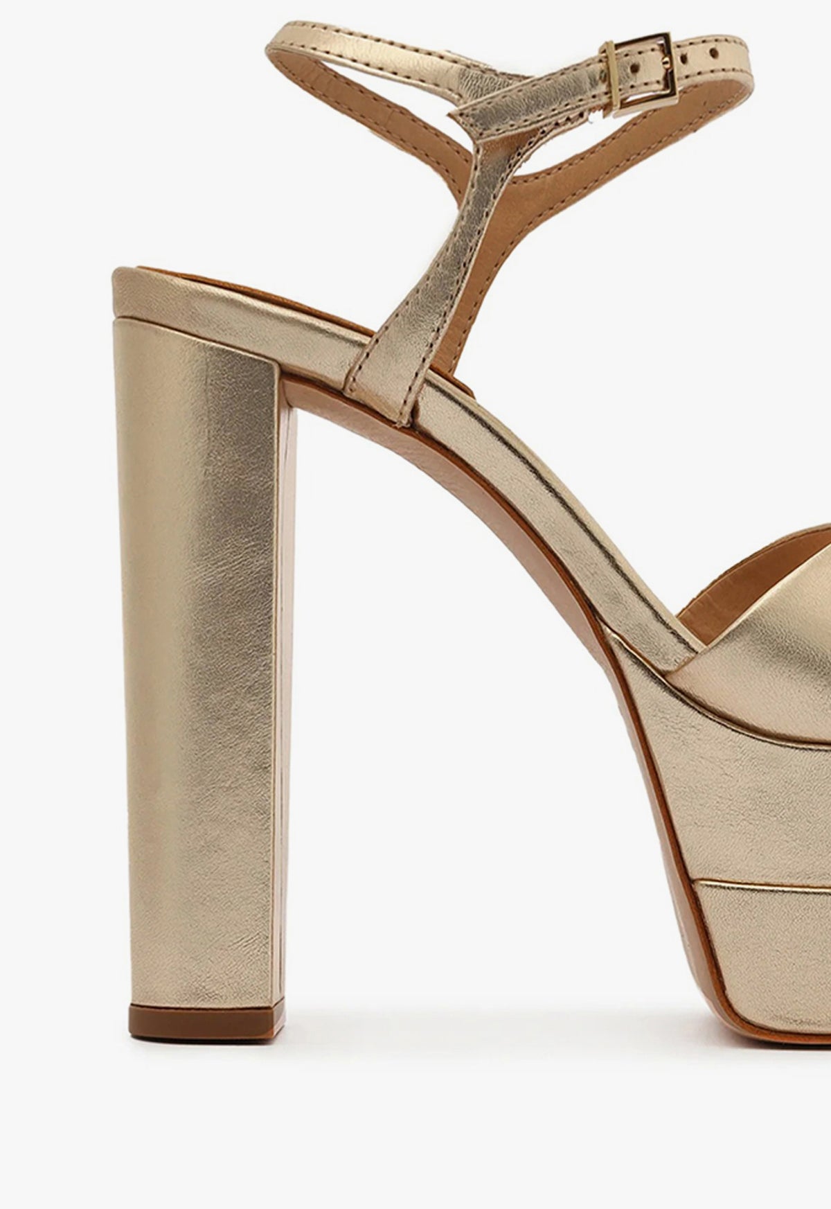 Keefa High Metallic Leather Sandal CO - Schutz Shoes