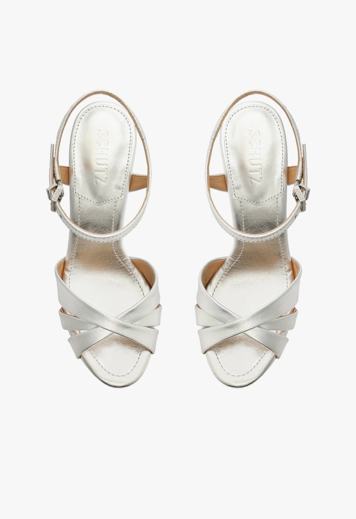 Keefa High Metallic Leather Sandal CO - Schutz Shoes