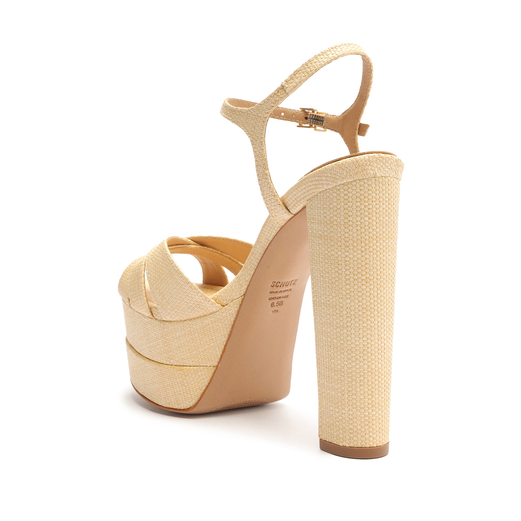 Keefa High Raffia Sandal SPRING 24 - Schutz Shoes