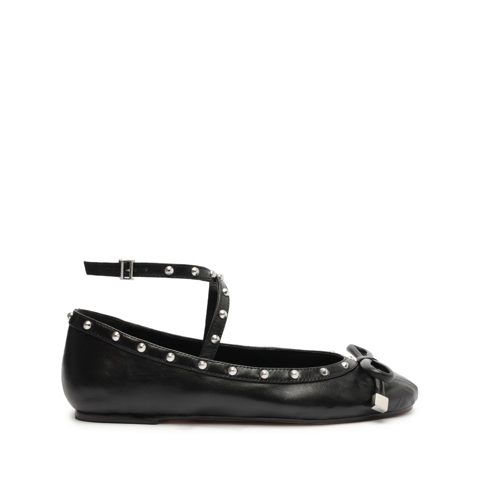 Larissa Nappa Leather Flat Flats RESORT 24 5 Black Nappa Leather - Schutz Shoes