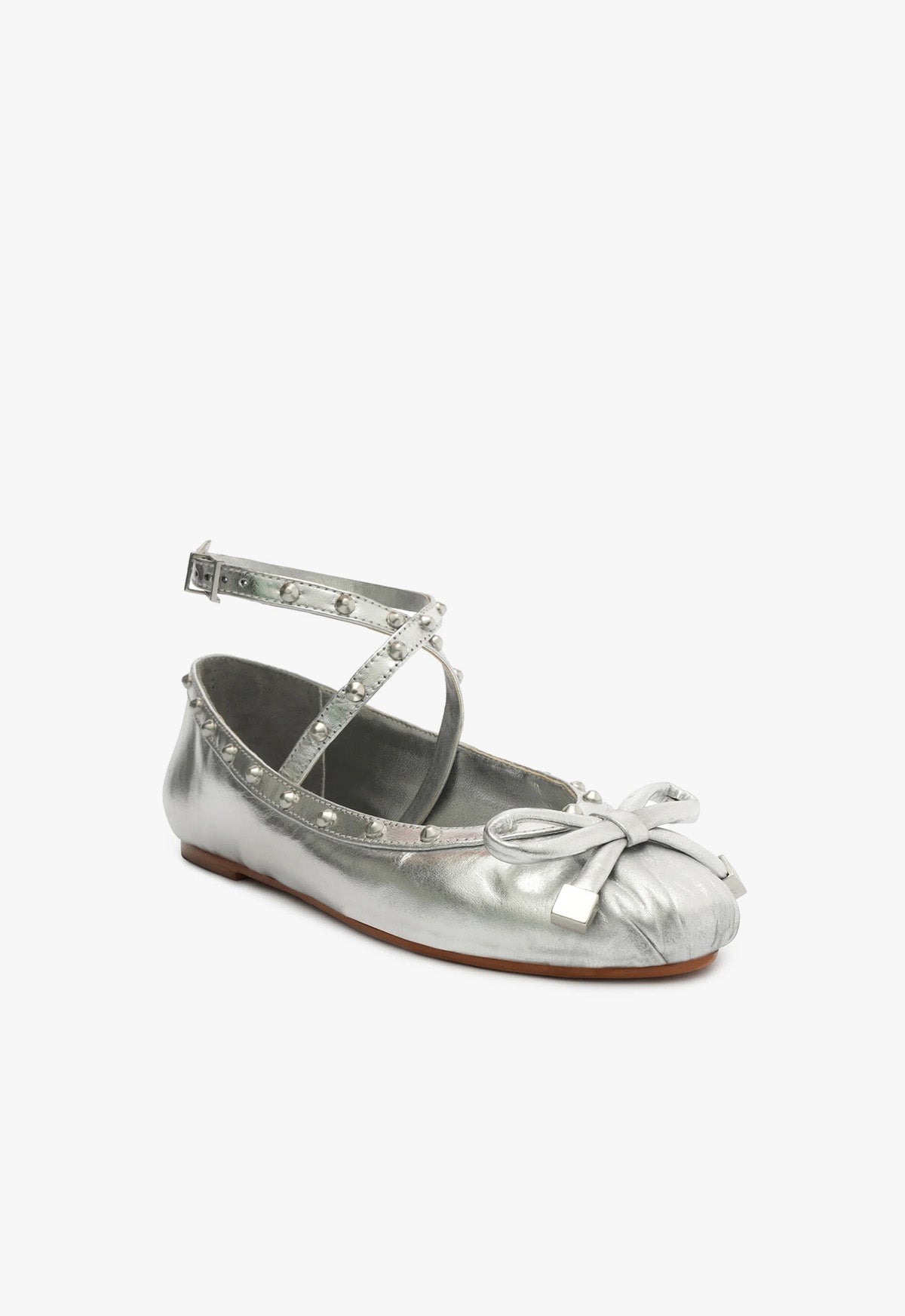 Larissa Metallic Leather Flat Flats RESORT 24 - Schutz Shoes