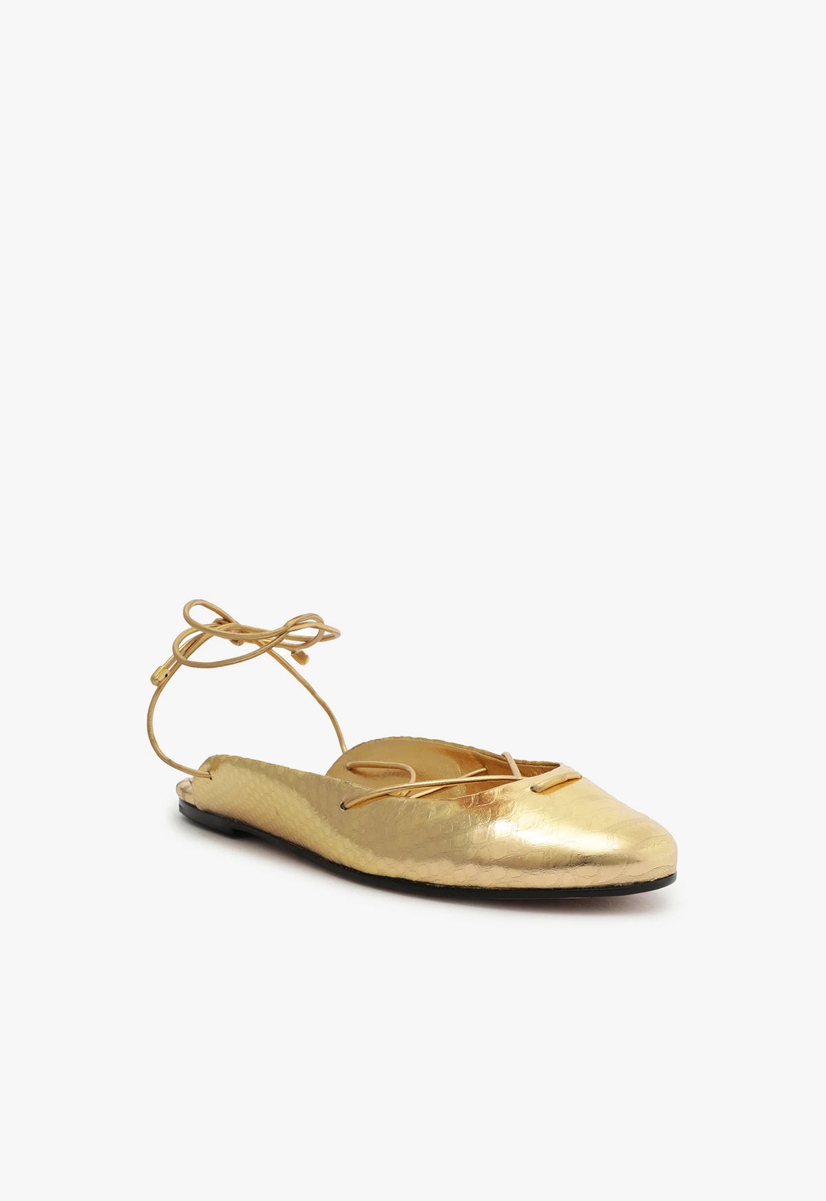 Cami Metallic Leather Flat Flats FALL 23 - Schutz Shoes