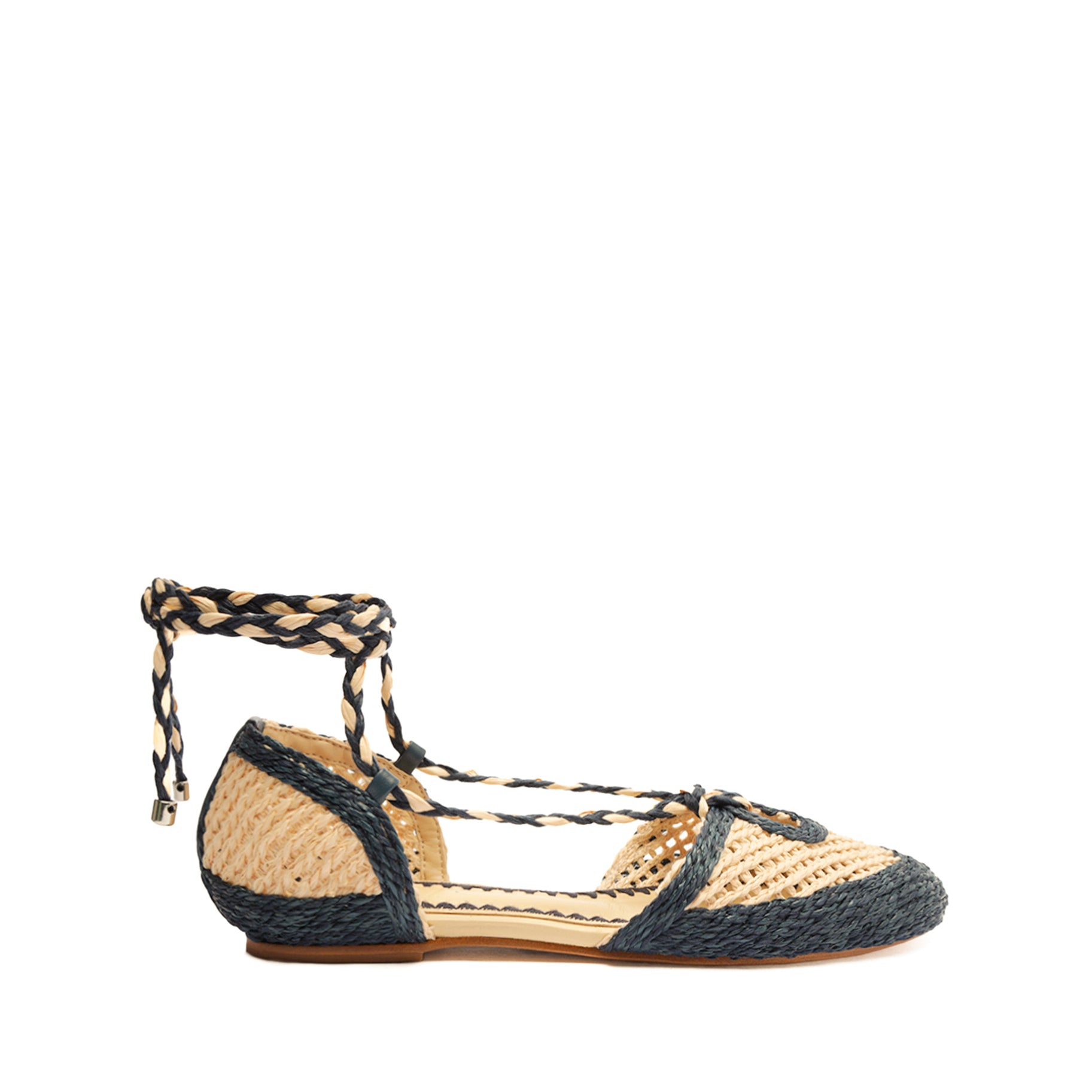 Jessel Flat Sandal Flats SUMMER 24 5 Blue Synthetic - Schutz Shoes