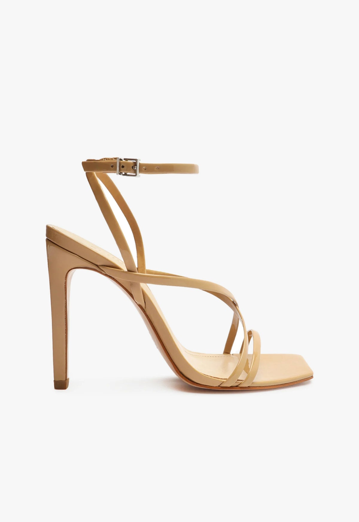 Bari Leather Sandal RESORT 24 5 Beige Patent Leather - Schutz Shoes