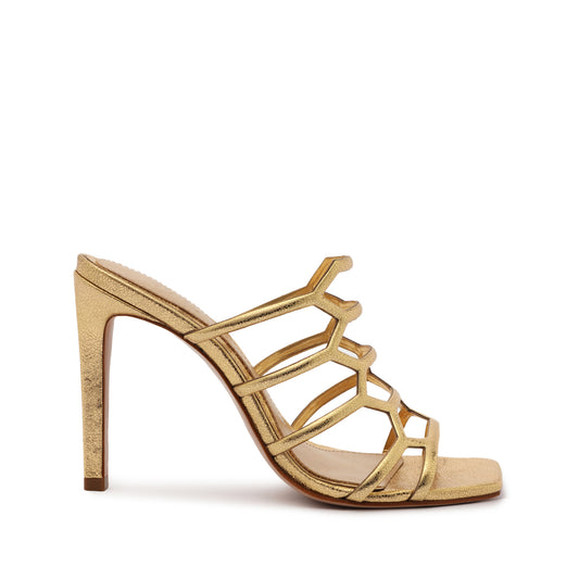 Julianna Weekend Metallic Leather Sandal Sandals FALL 23 5 Gold Metallic Leather - Schutz Shoes