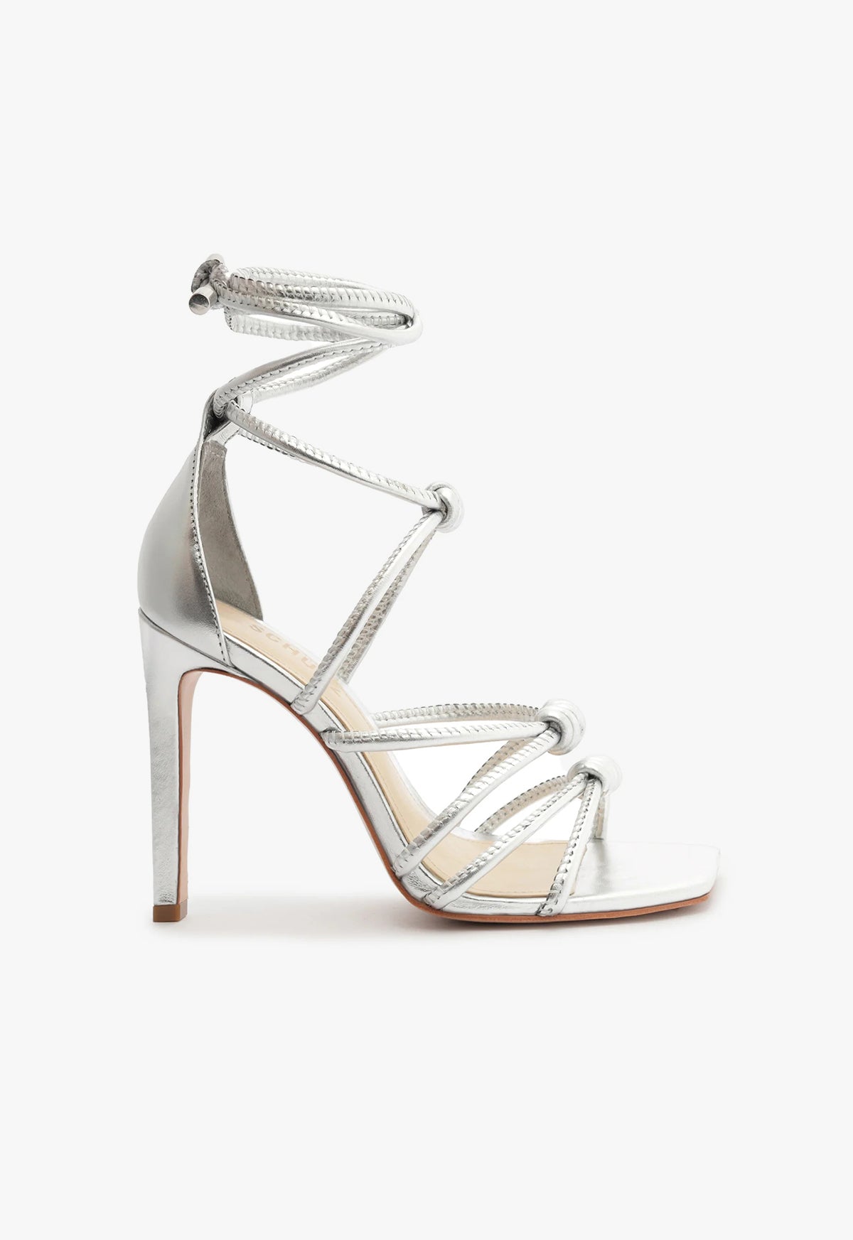 Lela Mettalic Strech Sandal Sandals FALL 23 5 Silver Mettalic Strech - Schutz Shoes