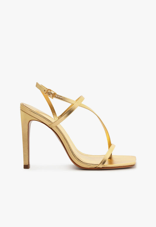 Heloise High Metallic Leather Sandal Sandals SPRING 24 5 Gold Metallic Leather - Schutz Shoes