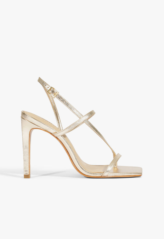 Heloise Metallic Sandal 5 Gold Metallic Nappa - Schutz Shoes