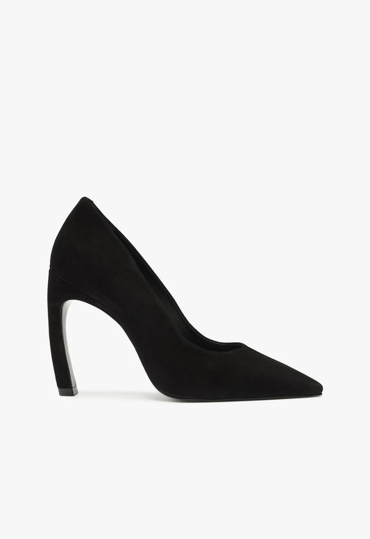 Lou Curve Pump Winter 24 5 Black Nubuck - Schutz Shoes