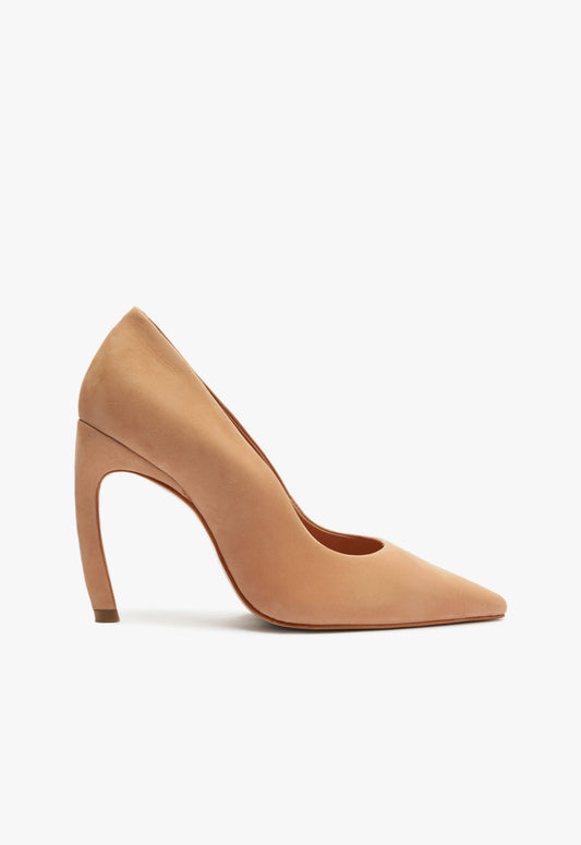 Lou Curve Pump Winter 24 5 Beige Nubuck - Schutz Shoes