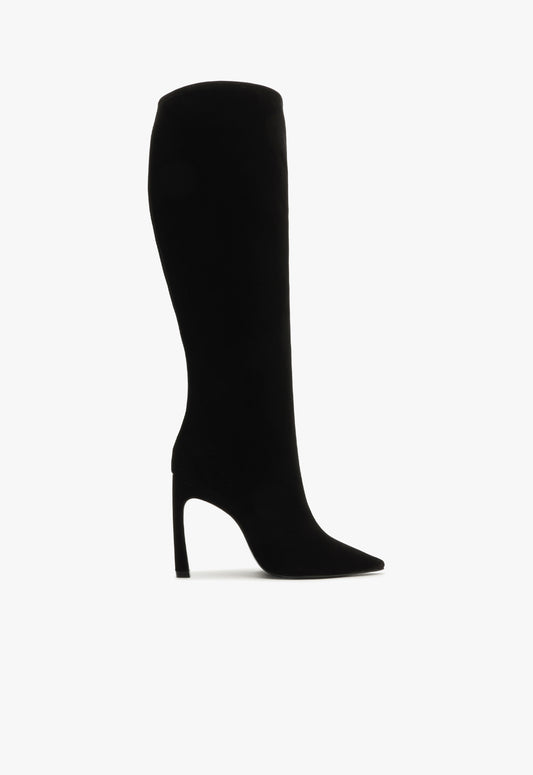 Cate Curve Boot Boots Winter 24 5 Black Nubuck - Schutz Shoes