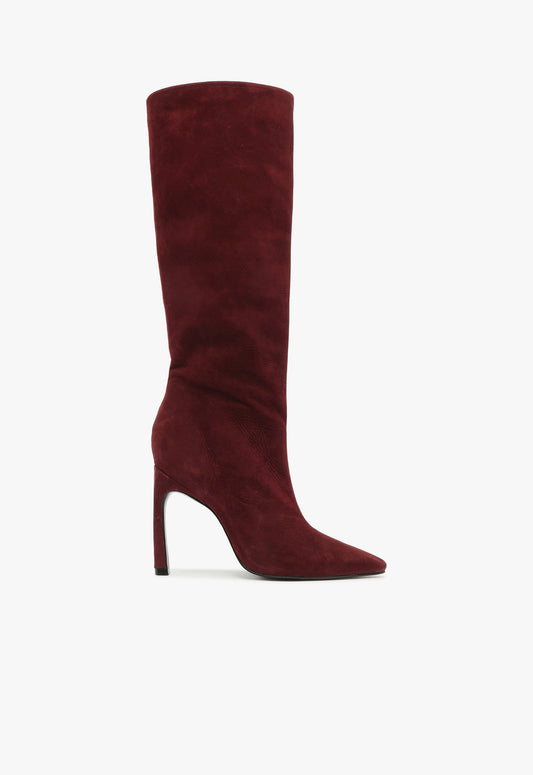 Cate Curve Boot Boots Winter 24 5 Red Nubuck - Schutz Shoes