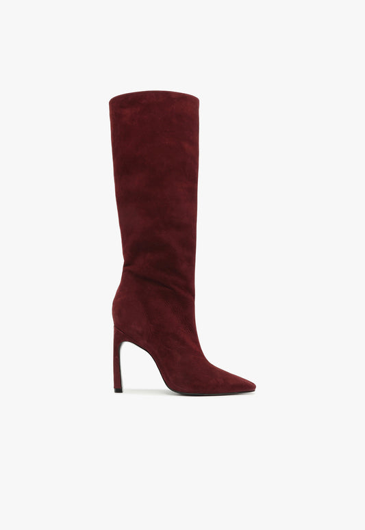 Cate Curve Boot Boots Winter 24 5 Red Nubuck - Schutz Shoes