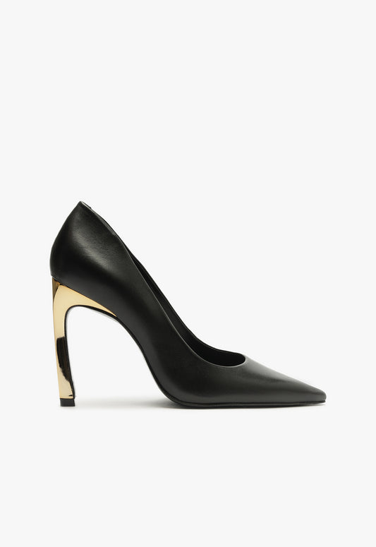 Lou Curve Pump Winter 24 5 Black Atanado Leather - Schutz Shoes