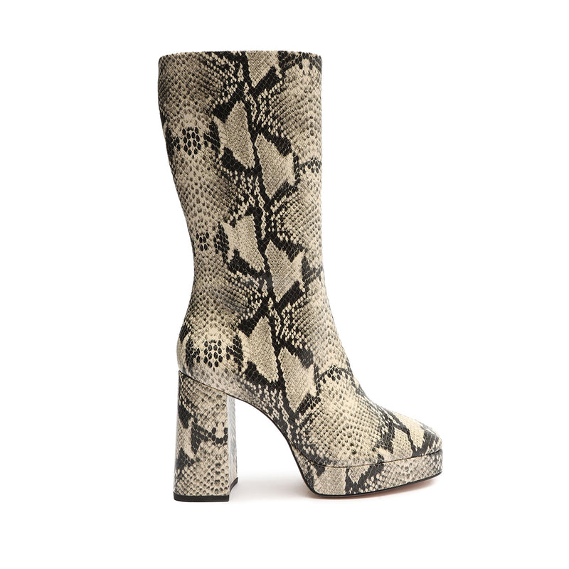 Raff Leather Boot Boots Pre Fall 22 5 Snake Printed Snake-Embossed Leather - Schutz Shoes