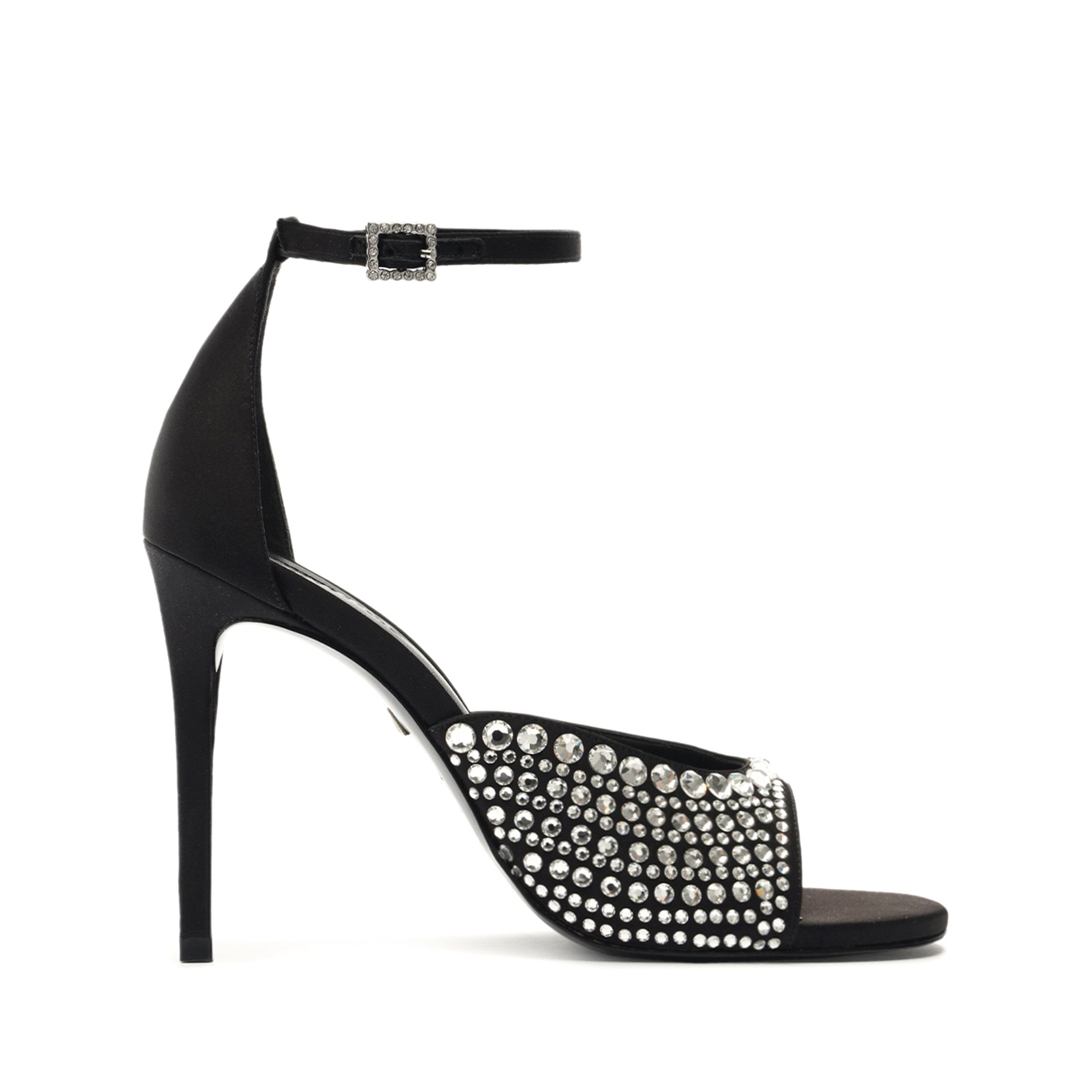 Louise Satin Sandal High Summer 24 5 Black Satin - Schutz Shoes