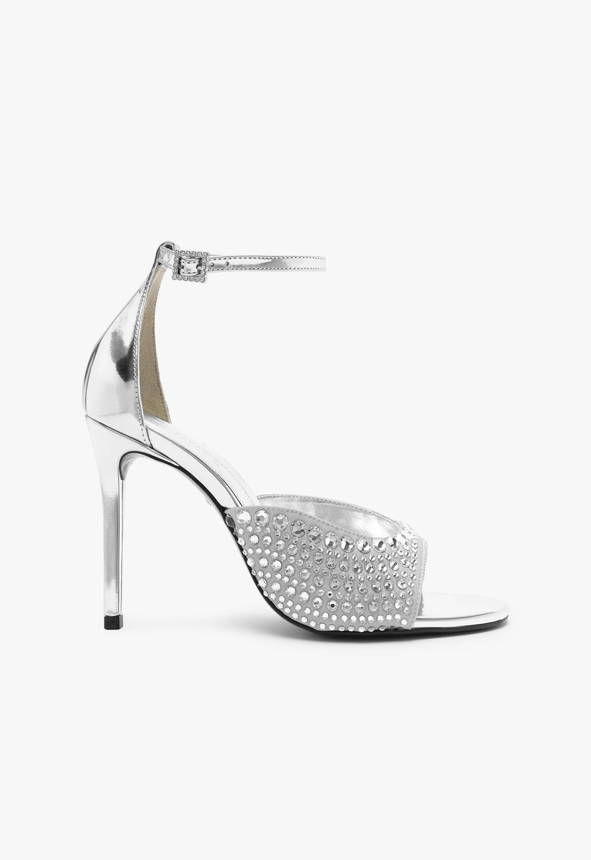 Louise Satin Sandal Sandals High Summer 24 5 Silver Satin - Schutz Shoes