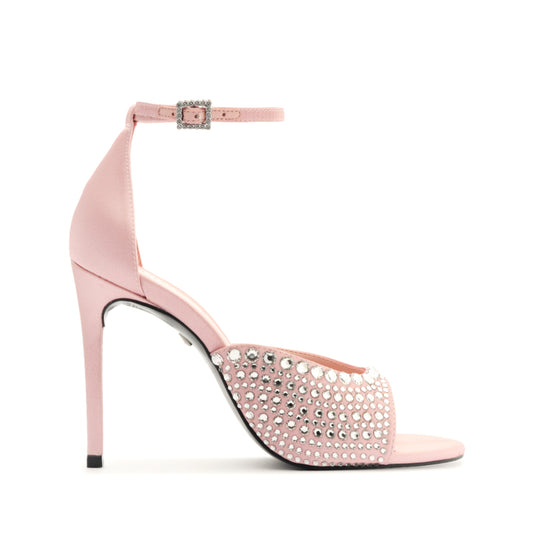 Louise Satin Sandal HIGH SUMMER 24 5 Misty Rose Satin - Schutz Shoes