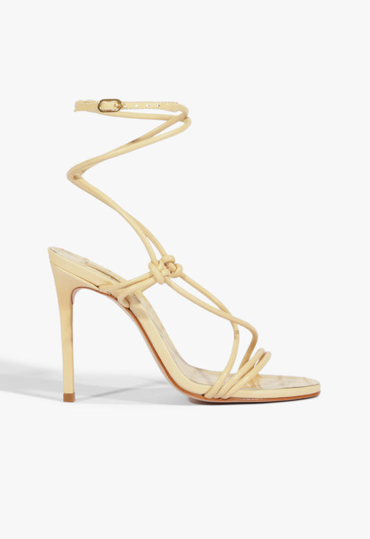 Malta Sandal Resort 25 5 Beige Patent Synthetic - Schutz Shoes