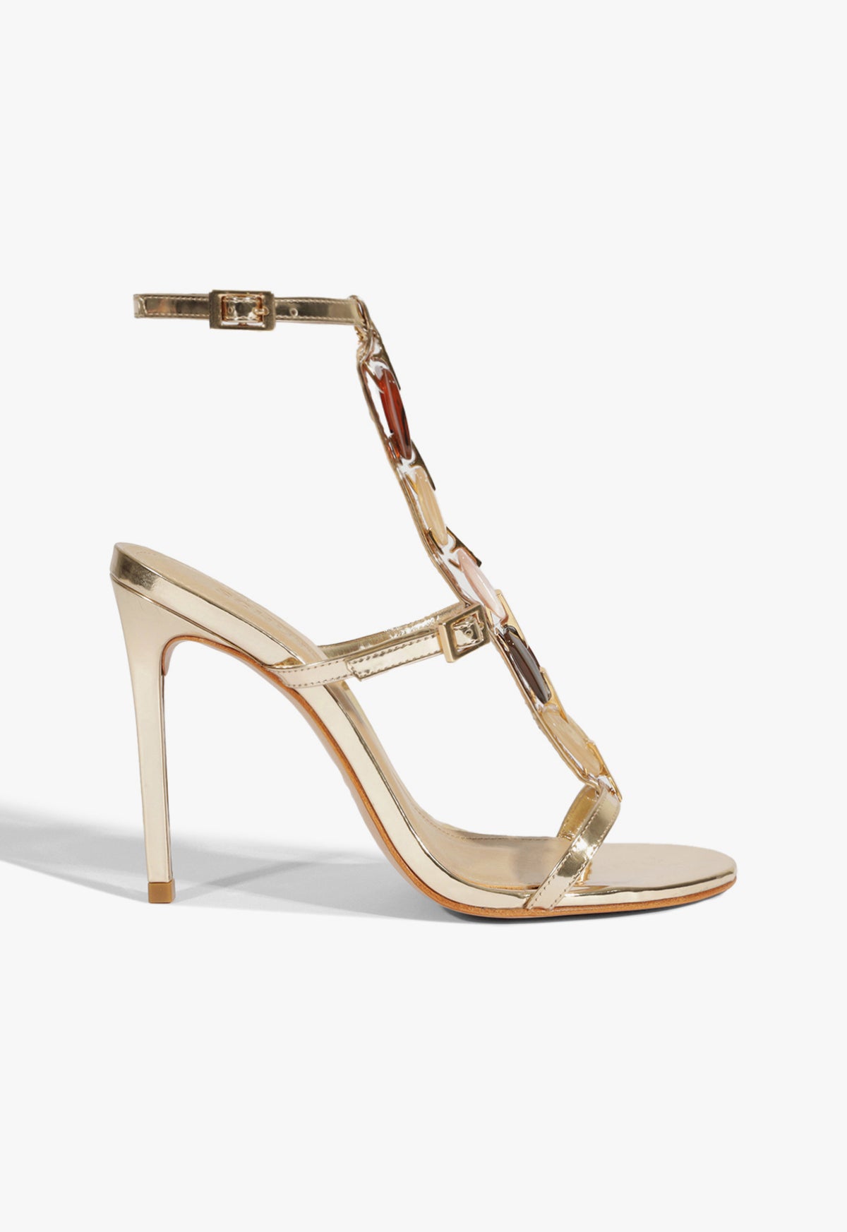 Cassandra Specchio Leather Sandal Sandals Spring 25 5 Gold Metallic - Schutz Shoes