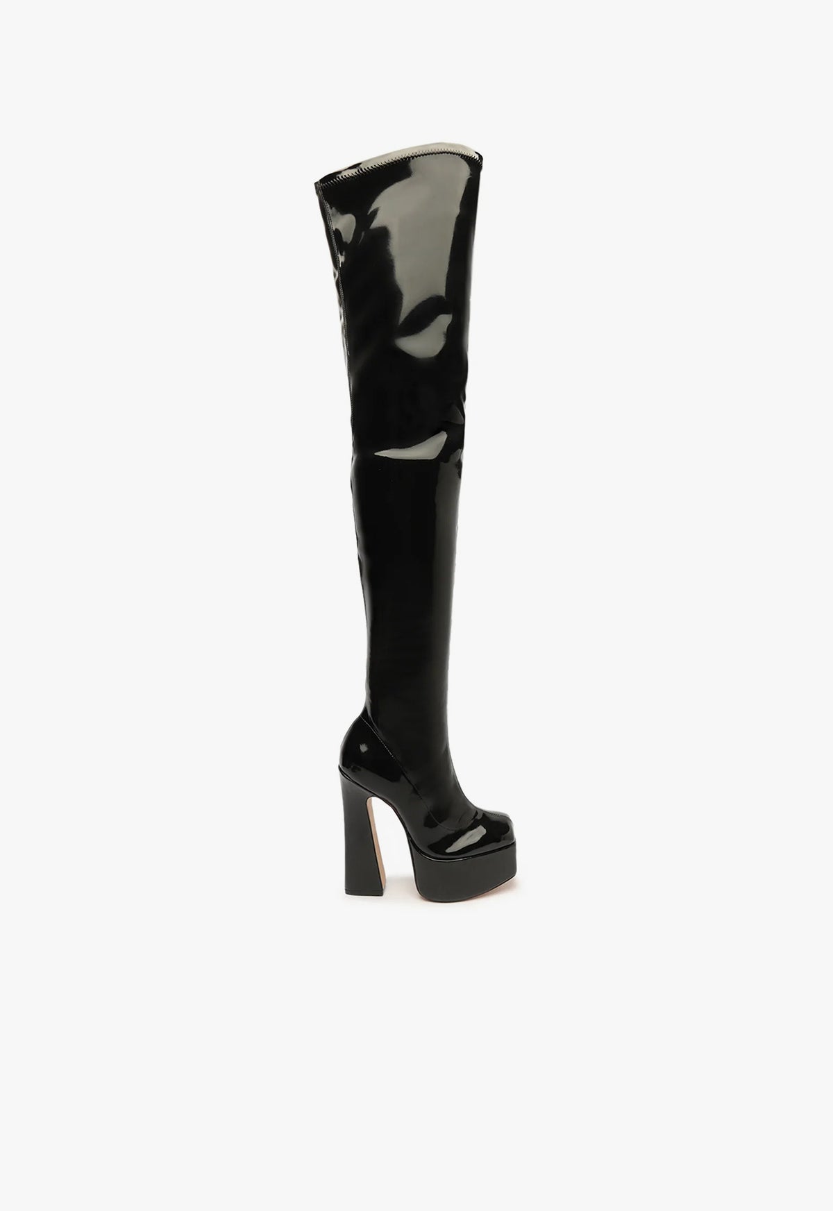 Dolores Patent Boot Boots OLD 5 Black Faux Patent Leather - Schutz Shoes