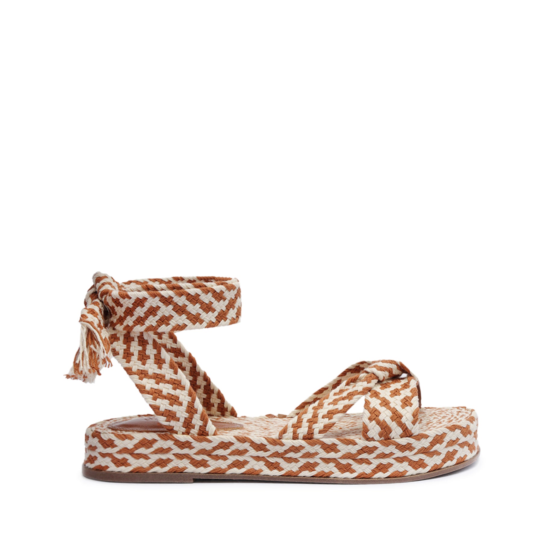 Joni Flatform Sandal Sandals SPRING 24 5 Light Wood Raffia - Schutz Shoes