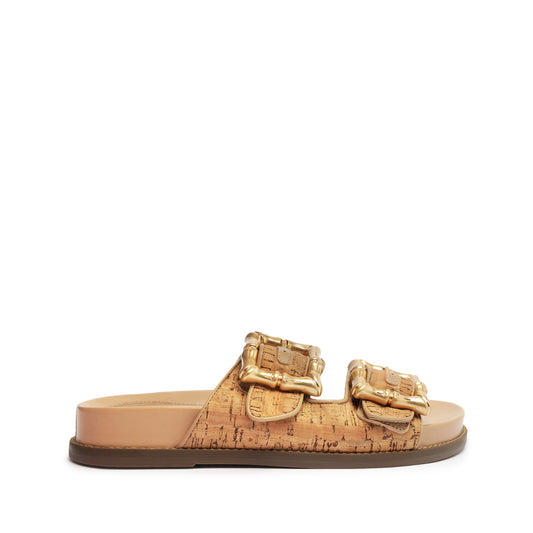 Enola Sporty Cork & Nappa Leather Sandal SPRING 24 5 Beige Cork & Nappa Leather - Schutz Shoes