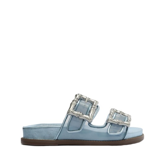 Enola Sporty Vinyl Sandal High Summer 23 5 Sky way Vinyl - Schutz Shoes