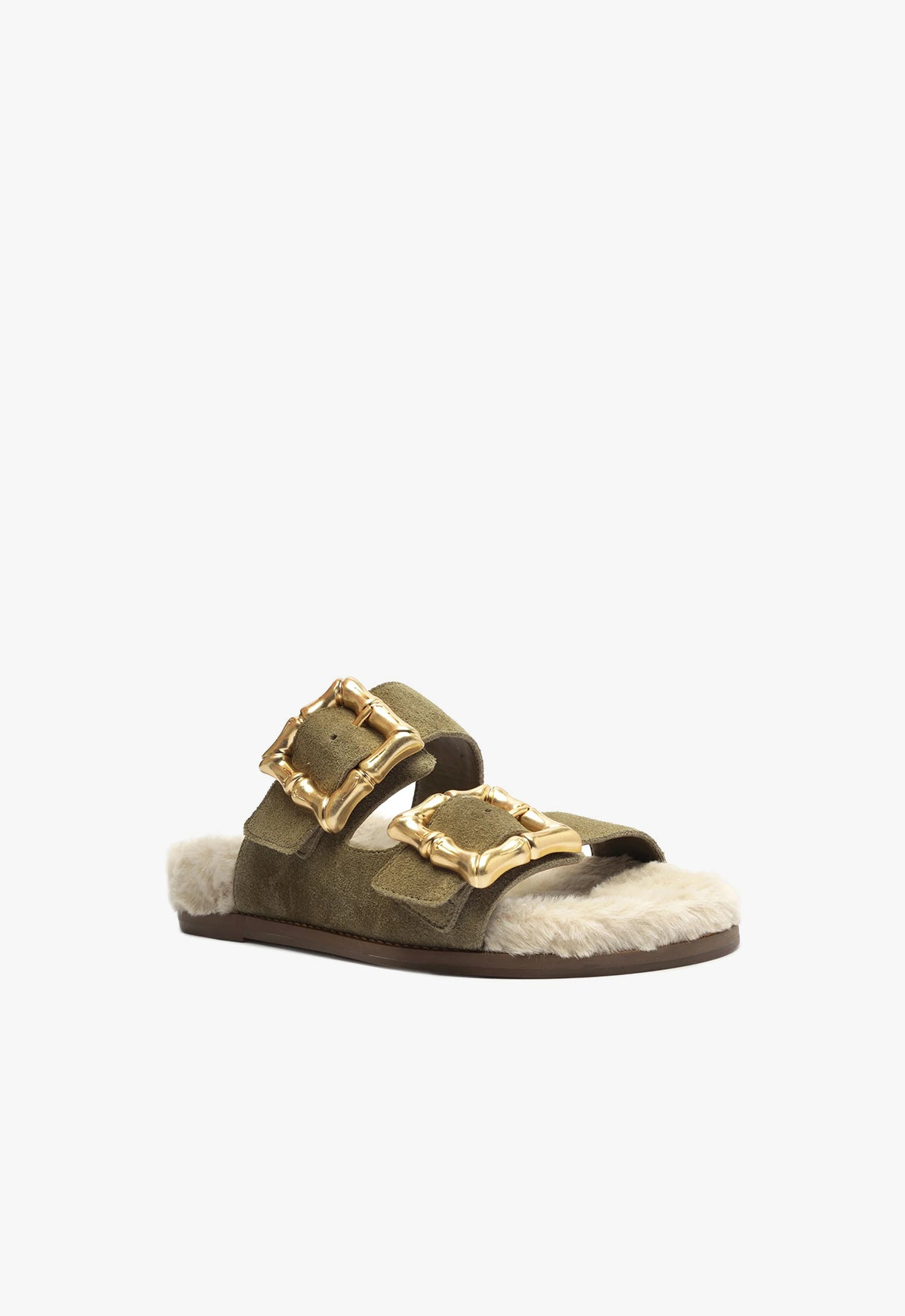 Enola Weekend Sporty Cow Suede Sandal Flats PRE FALL 23    - Schutz Shoes