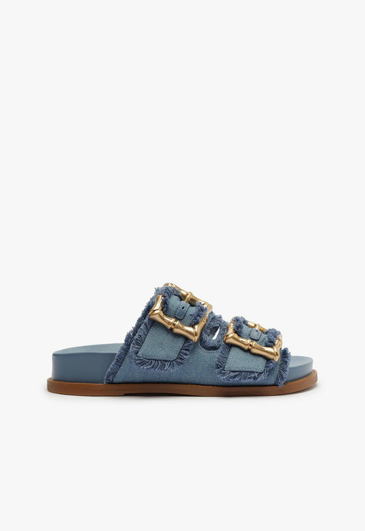 Enola Sporty Denim Sandal SPRING 24 5 Summer Jeans Denin - Schutz Shoes