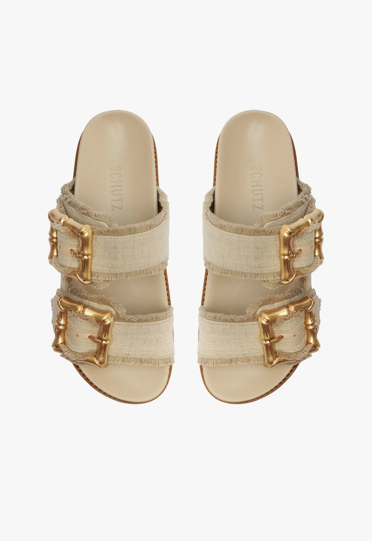 Enola Sporty Linen Sandal Flats SPRING 24    - Schutz Shoes