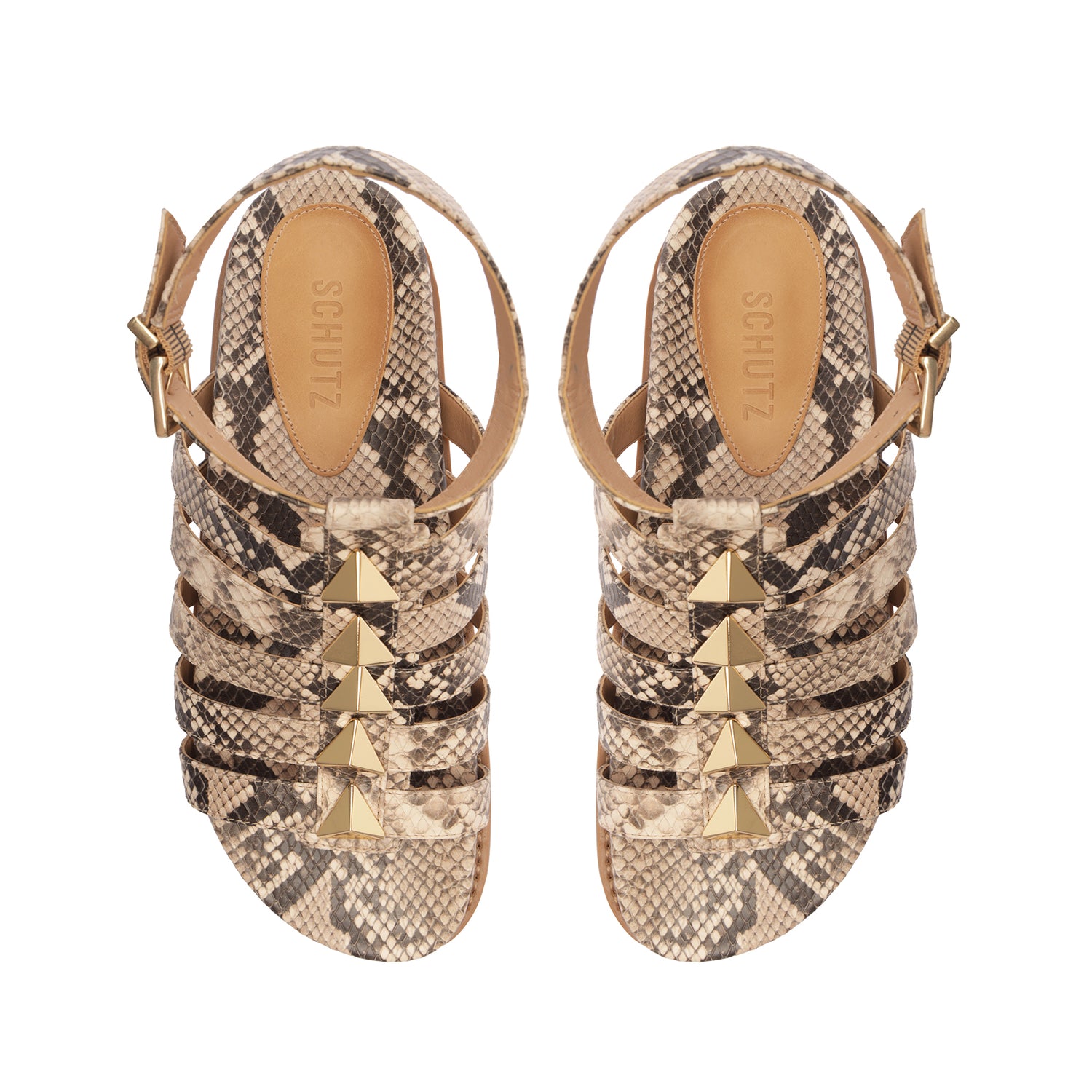 Kyrie Sporty Leather Sandal Flats SPRING 24    - Schutz Shoes
