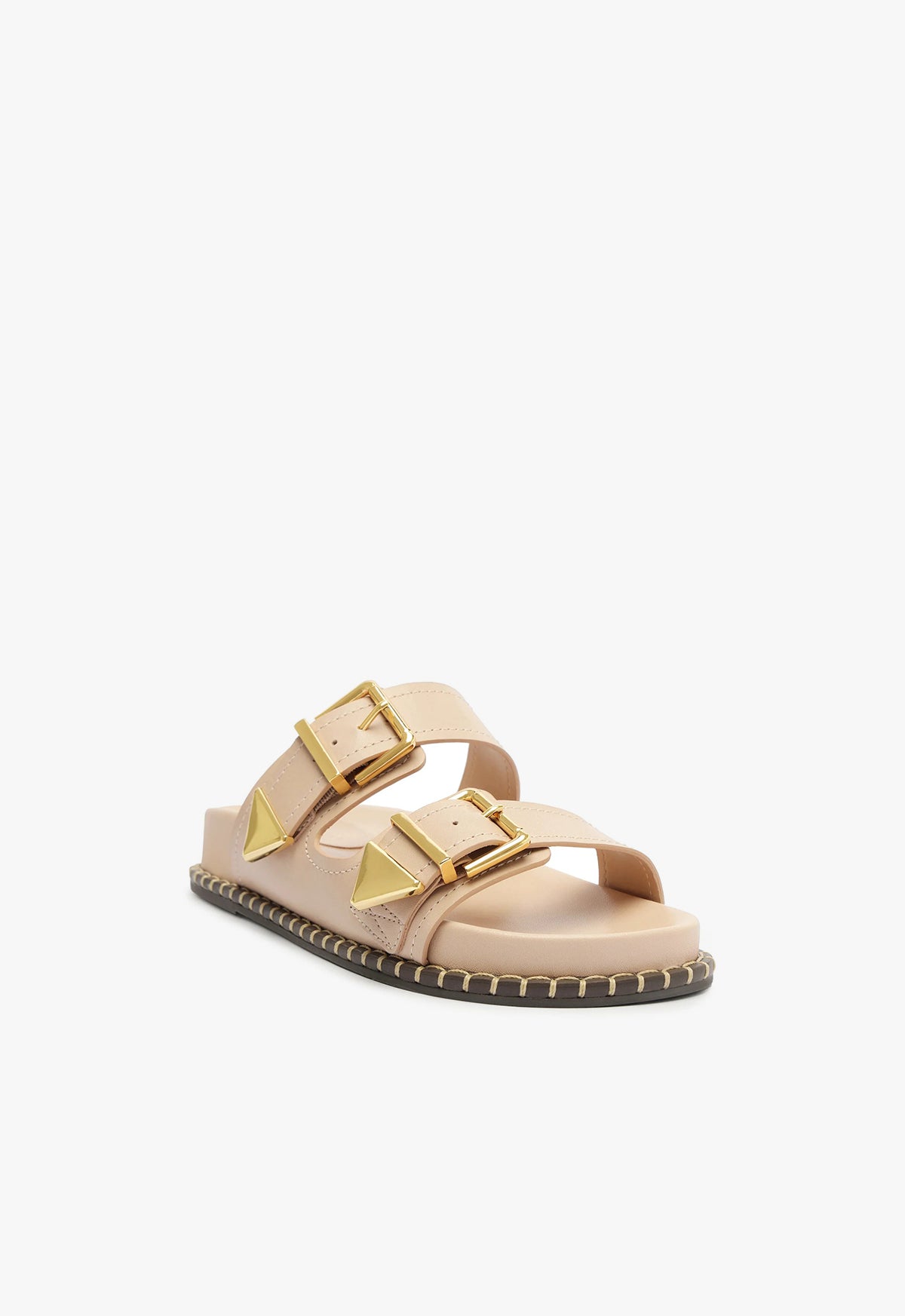 Naomi Sporty Leather Sandal Flats High Summer 24 - Schutz Shoes