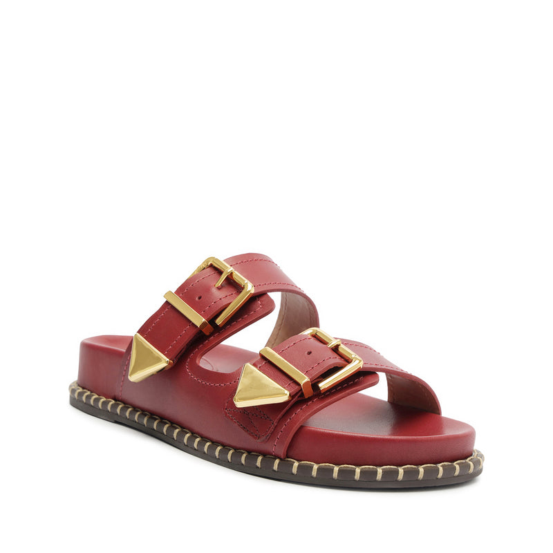 Naomi Sporty Leather Sandal Flats High Summer 24    - Schutz Shoes