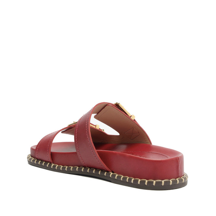Naomi Sporty Leather Sandal Flats High Summer 24    - Schutz Shoes