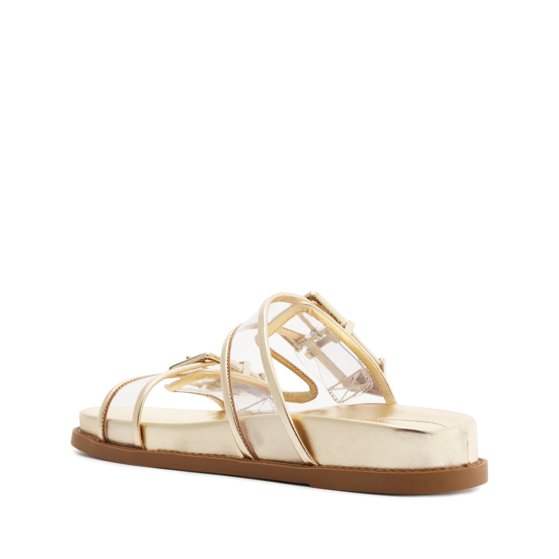 Naomi Sporty Vinyl & Metallic Sandal Flats High Summer 24    - Schutz Shoes