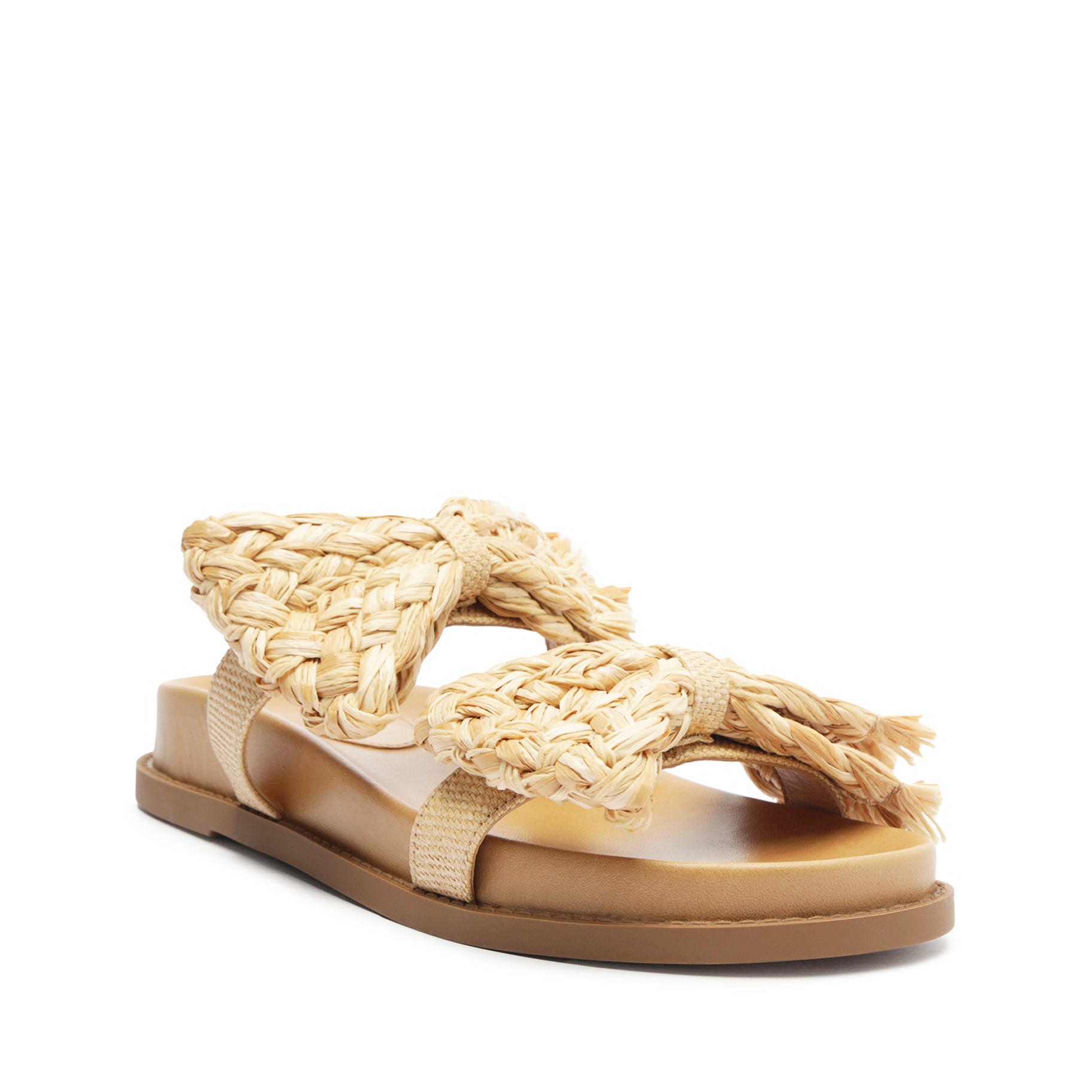 Lienne Sporty Straw Sandal Flats High Summer 24    - Schutz Shoes