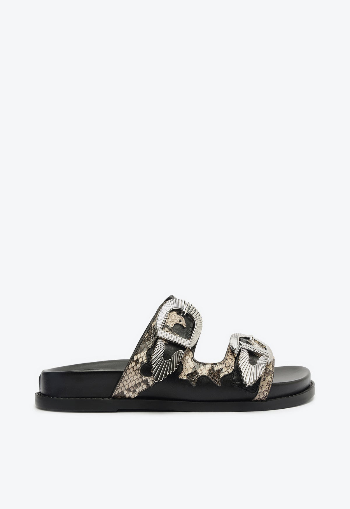 Harper Sporty Leather Sandal PRE FALL 24 5 Black Atanado Prime Leather - Schutz Shoes
