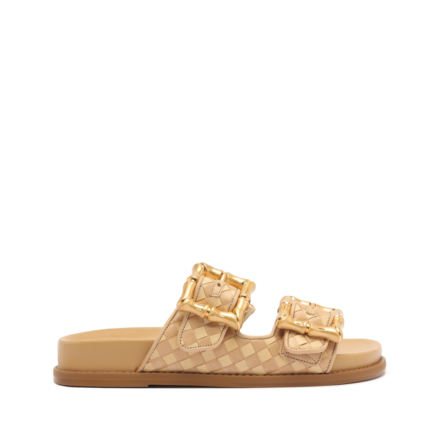 Enola Sporty Woven Leather Sandal Sandals Summer 24 5 Beige Atanado Leather - Schutz Shoes