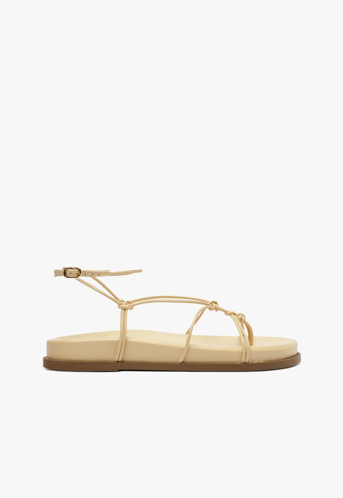 Calabria Sporty Leather Sandal Sandals Spring 25 5 Beige Leather - Schutz Shoes