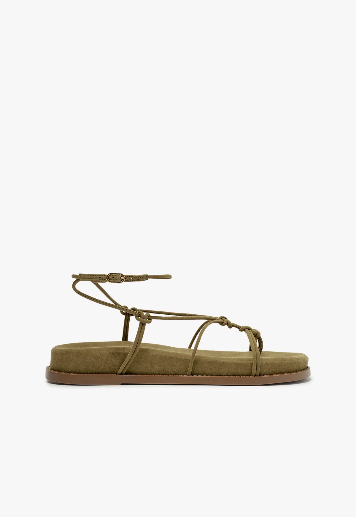 Calabria Sporty Sandal SPRING 25 5 Green Suede - Schutz Shoes