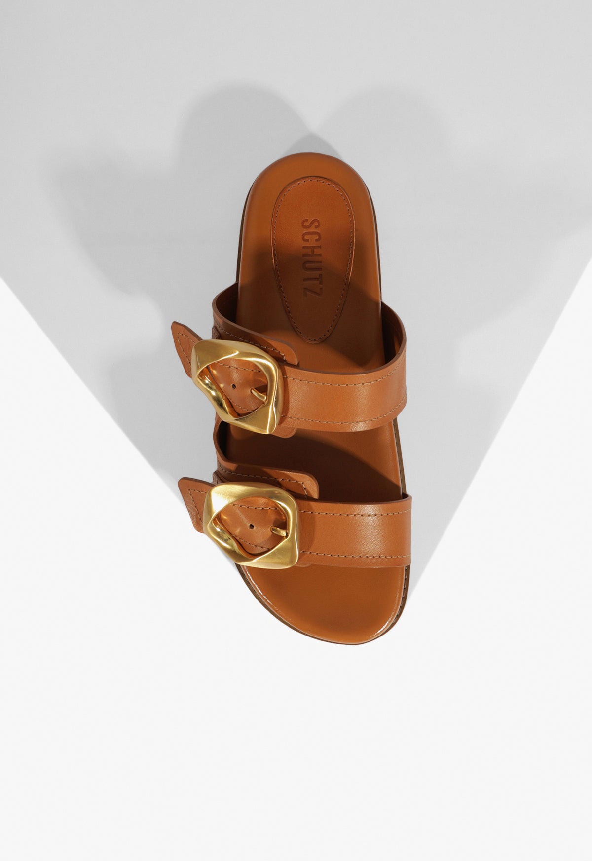 Olga Sporty Leather Sandal Flats Spring 25 - Schutz Shoes