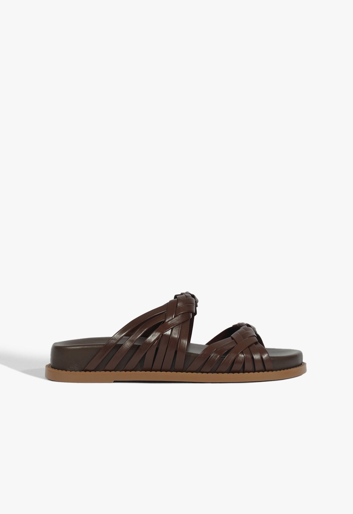 Tara Sporty Leather Sandal Resort 26 5 Chestnut Brown Leather - Schutz Shoes