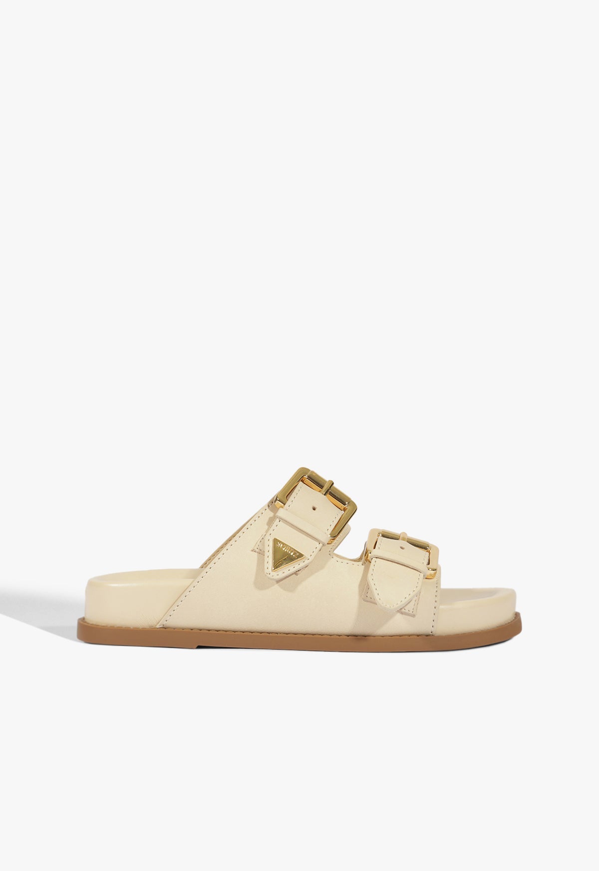 Naomi Leather Sandal 5 Egg Shell Leather - Schutz Shoes